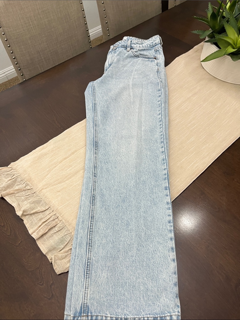 RSQ Light Blue High-Rise Straight Jeans